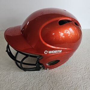 Worth Glossy Red Helmet with Black Guard